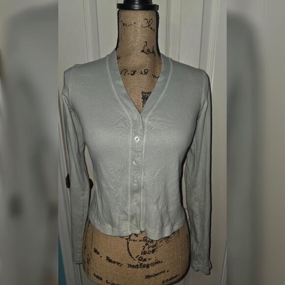 ​Brandy Melville Striped Knit Cropped Cardigan - Picture 1 of 3